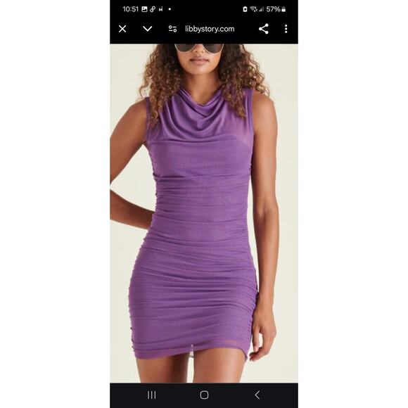 NWOT Steve Madden Tamika Violet Tulip Dress Sz M - Picture 1 of 16